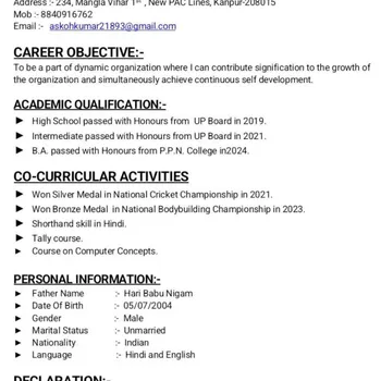 Harshit Nigam - Best Home Tutor in Shyam Nagar, Kanpur