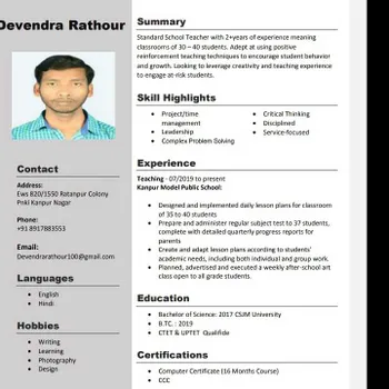 DEVENDRA RATHOUR - Best Home Tutor in Panki, Kanpur