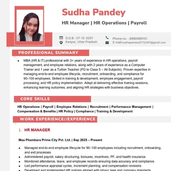 SUDHA PANDEY - Best Home Tutor in Naubasta, Kanpur